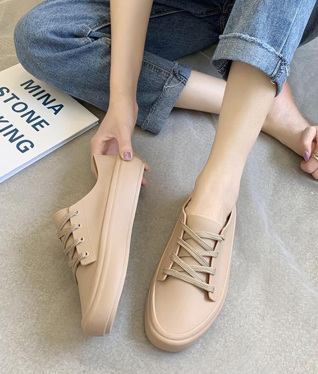 防水レディーススリッポン 滑りにくい晴雨兼用雨靴