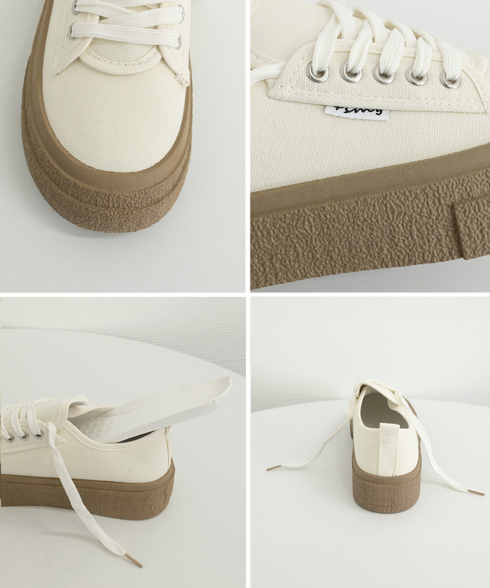 レディーススリッポン 厚底キャンバススニーカー レディース ローカット