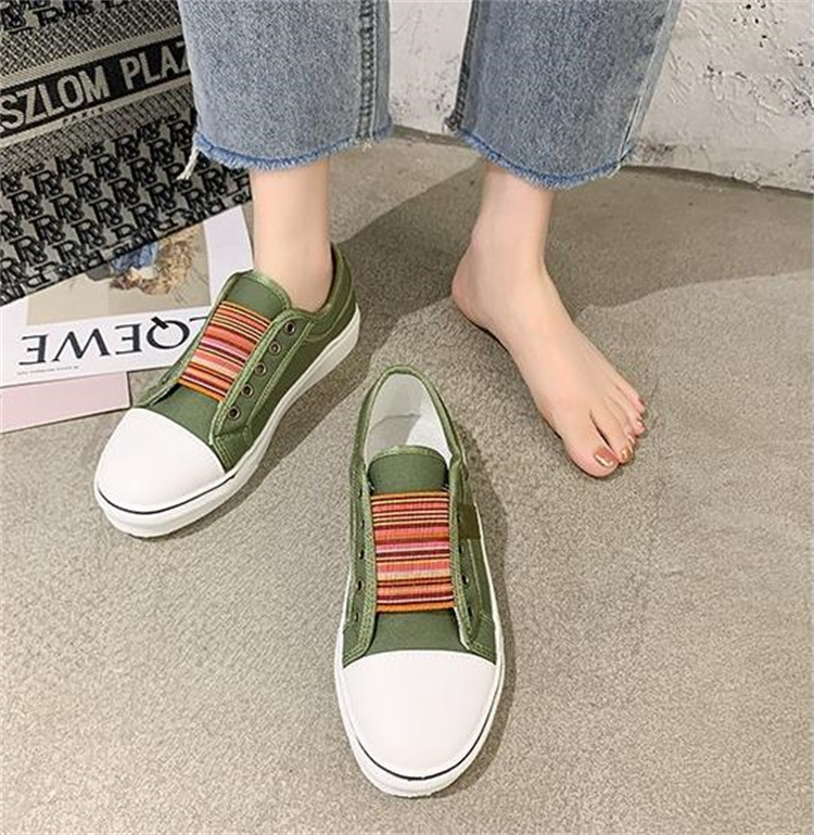 レディーススリッポン 防水ステッチング丸先カジュアル学生スリッポン