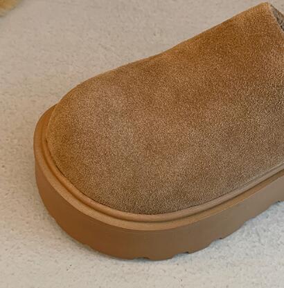 レディーススリッポン 裏ボア厚底スリッポン保温靴3色展開