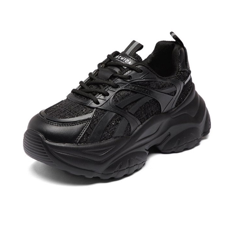 レディーススリッポン ツイード生地厚底紐靴レディース運動靴美脚効果