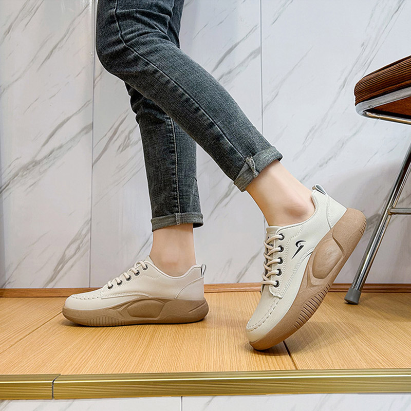 レディーススリッポン 厚底丸型レディーススニーカー弾力ベーシック