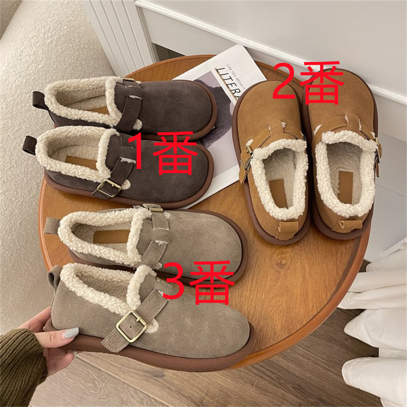 レディーススリッポン 幅広対応 裏起毛ふわふわ保温綿靴 おしゃれ防寒靴