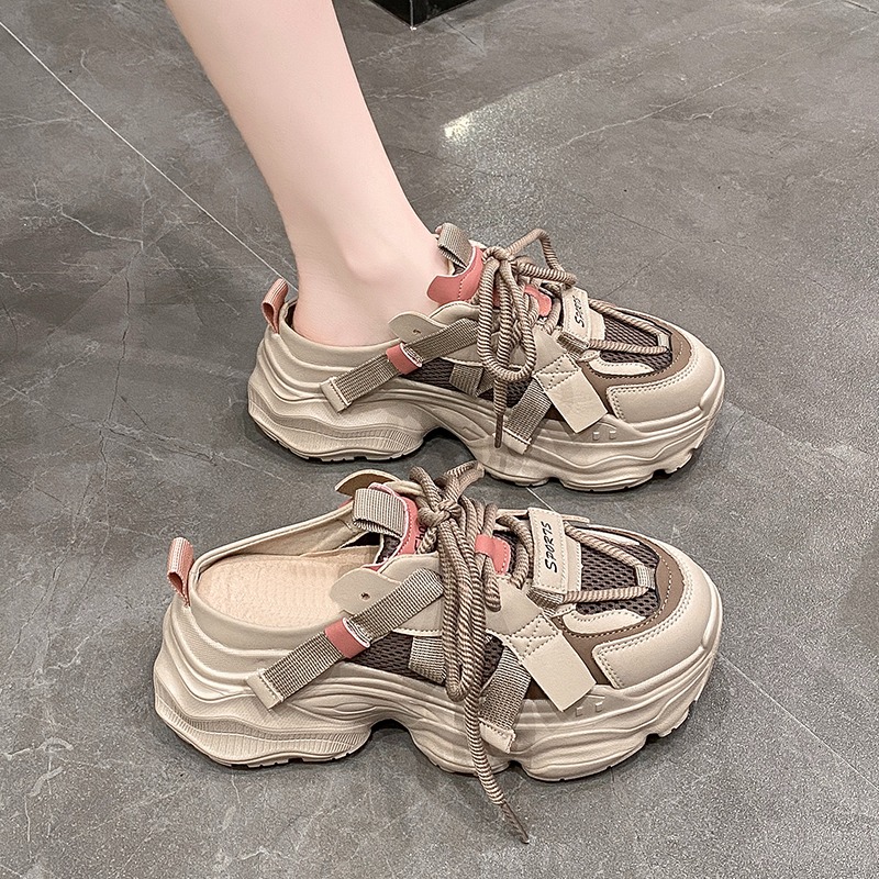 レディーススリッポン 厚底スニーカー レディース 小柄さんに メッシュ運動靴