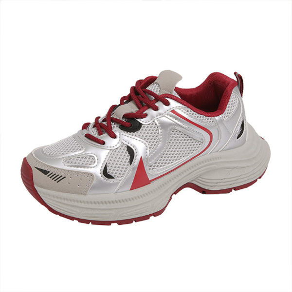 レディーススリッポン ２０２５新作レディース厚底網目紐靴運動靴美脚効果