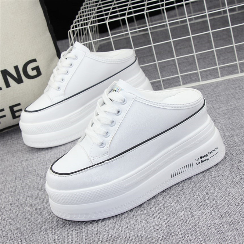 レディーススリッポン 軽量素材厚底スリッポン履きやすいかかとなし靴