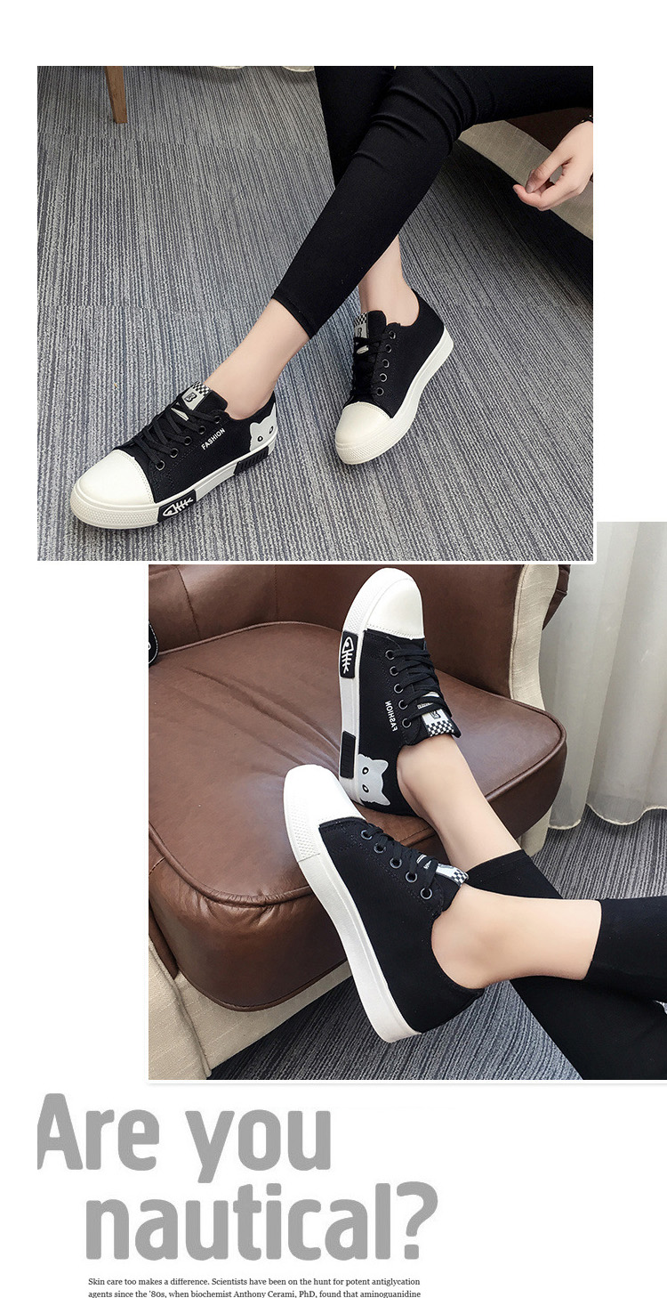 レディーススリッポン 猫柄厚底スニーカー 軽量美脚 毎日履きたくなる可愛い運動靴