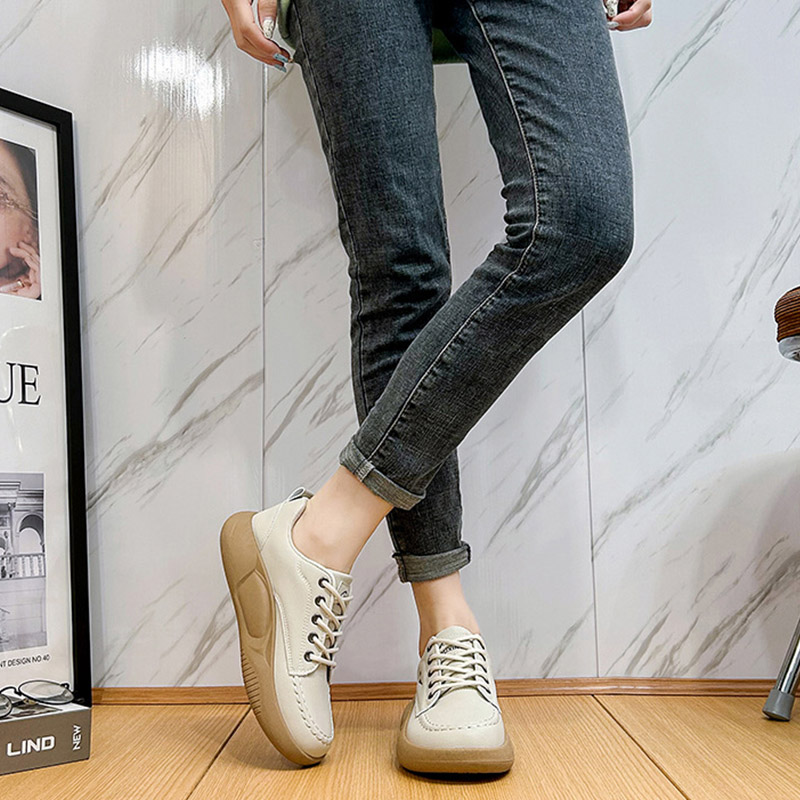 レディーススリッポン 厚底丸型レディーススニーカー弾力ベーシック