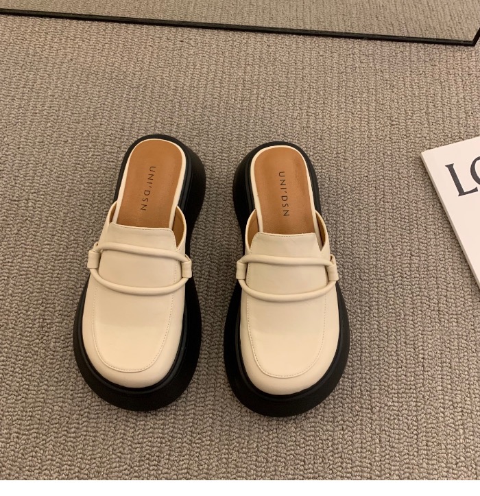 レディーススリッポン 厚底ローファーミュール レディース サンダル パンプス 日常履き