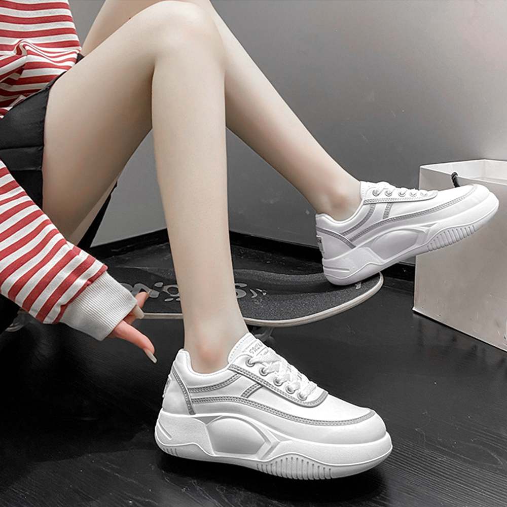 レディーススリッポン 厚底スニーカー レディース 疲れない韓国風白靴