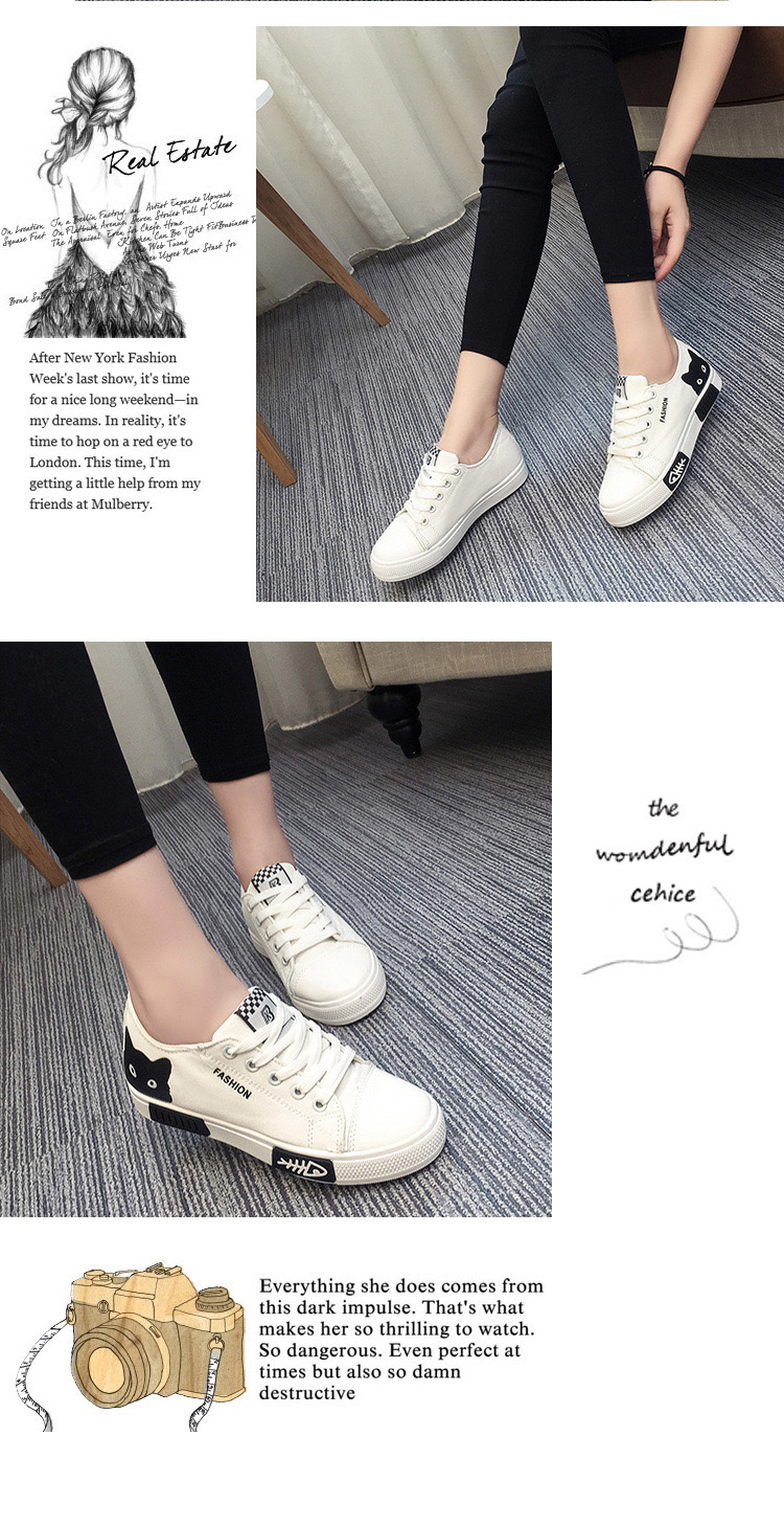 レディーススリッポン 猫柄厚底スニーカー 軽量美脚 毎日履きたくなる可愛い運動靴