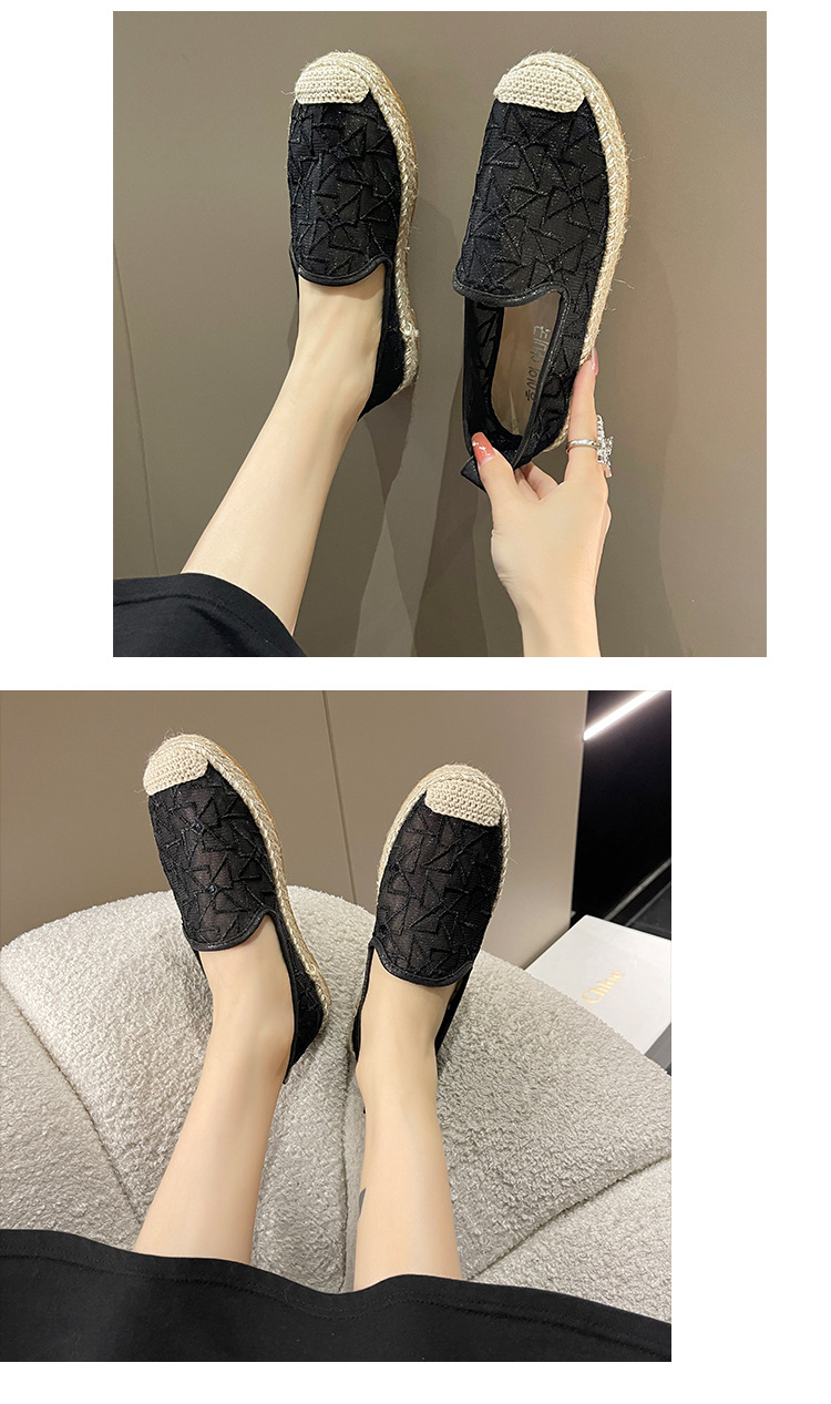 レディーススリッポン 幅広透け感軽量シースルー靴レディース歩きやすい平底靴