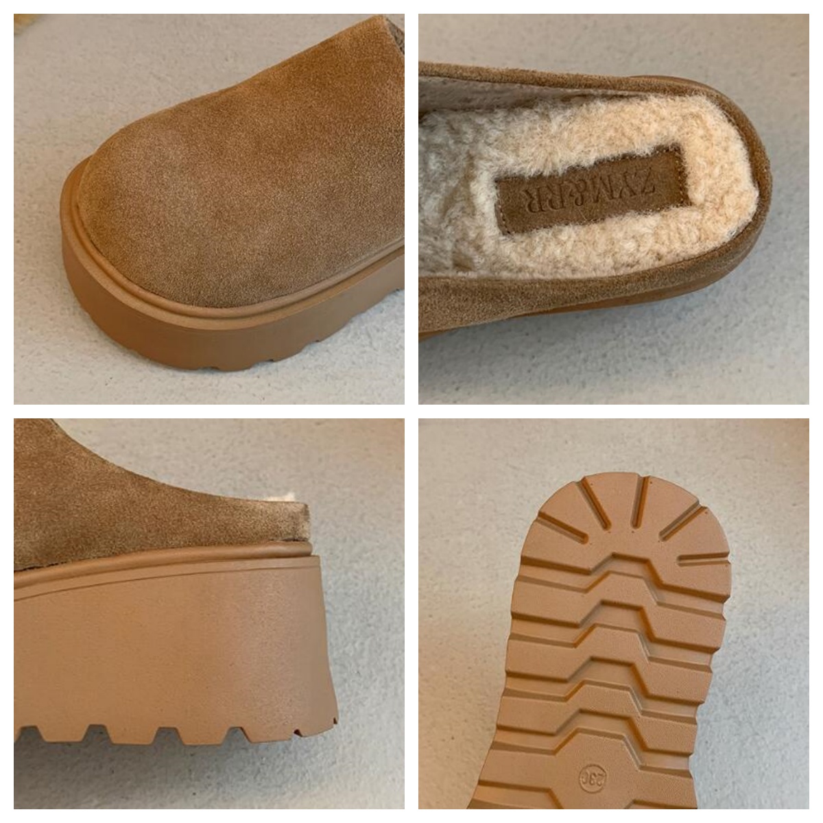 レディーススリッポン 裏ボア厚底スリッポン保温靴3色展開