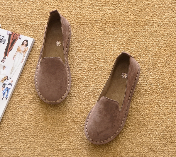 レディーススリッポン 足に優しい本革調レディーススリッポン