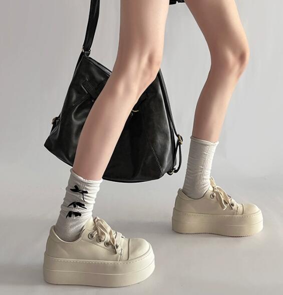 レディーススリッポン 厚底レディース靴 帆布スニーカー ウェッジソール