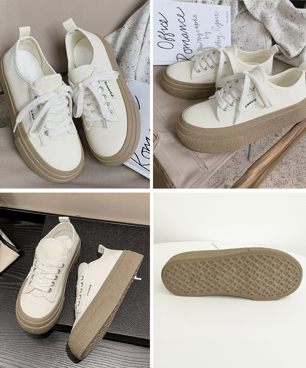 レディーススリッポン 厚底キャンバススニーカー レディース ローカット