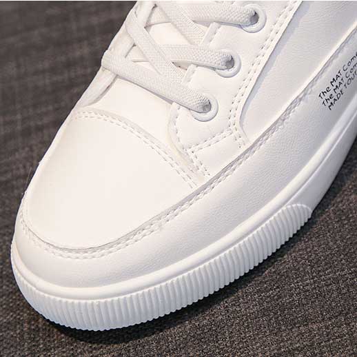 レディーススリッポン 厚底レディーススニーカー白ベージュ結ばない靴紐美脚