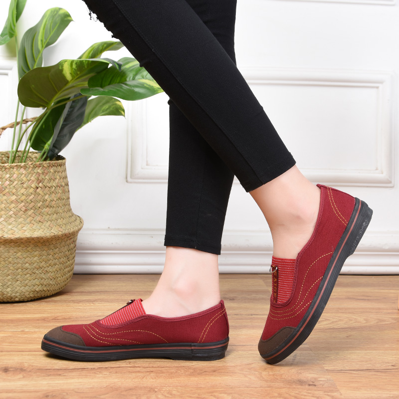 レディーススリッポン 装飾金具付き快適歩行レディーススリッポン