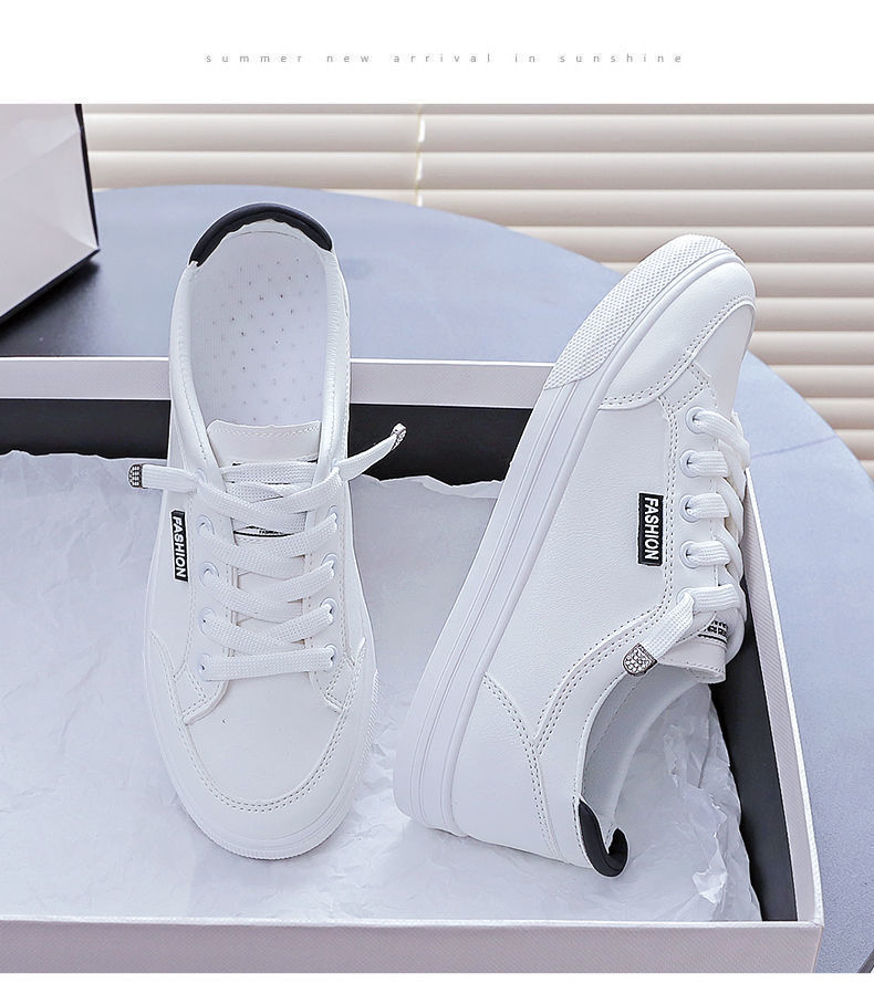 レディーススリッポン 厚底白色スニーカー レディース美脚ベーシックシューズ