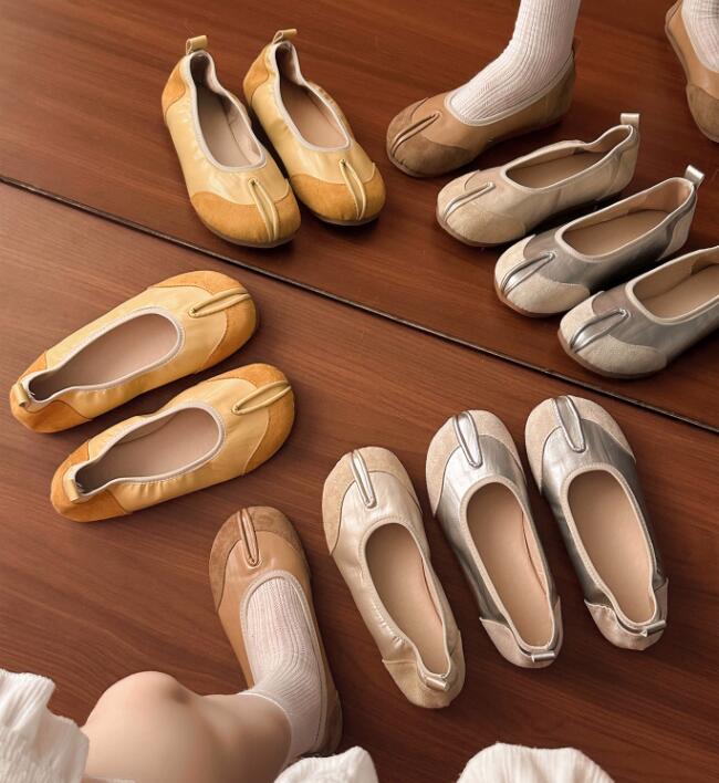 レディーススリッポン 秋冬フラットシューズ ラウンドトゥ