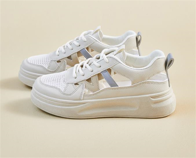 レディーススリッポン 学生向け厚底メッシュスニーカー 通気性抜群カジュアルシューズ