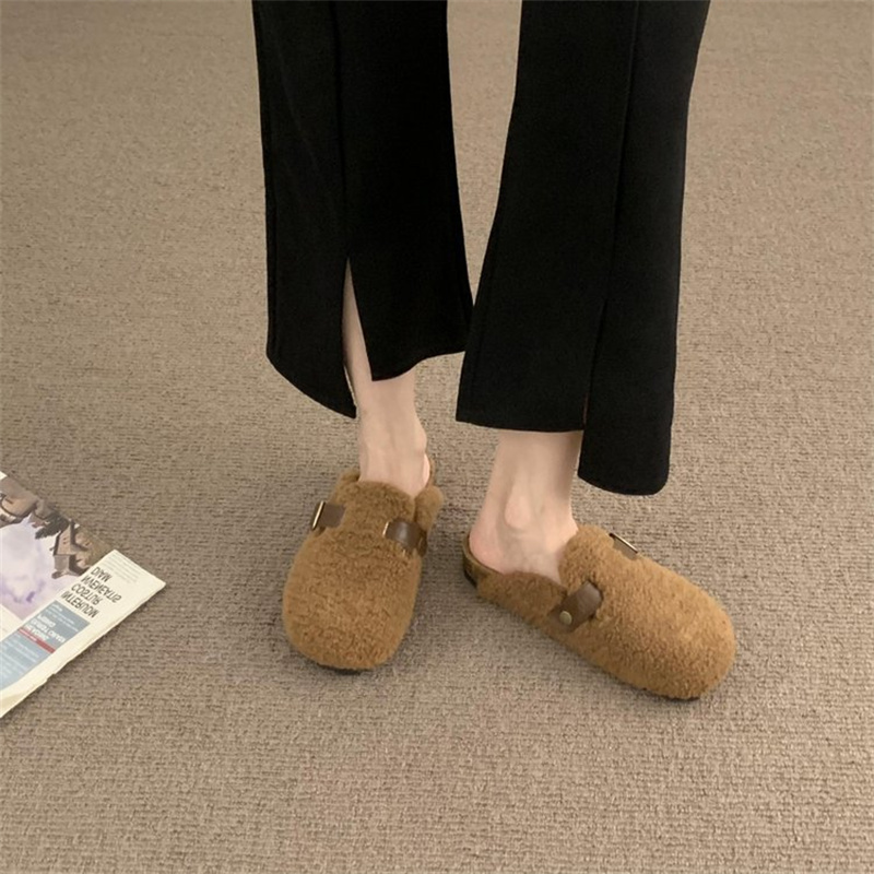レディーススリッポン 幅広対応 裏起毛ふわふわファースリッパ 秋冬新作