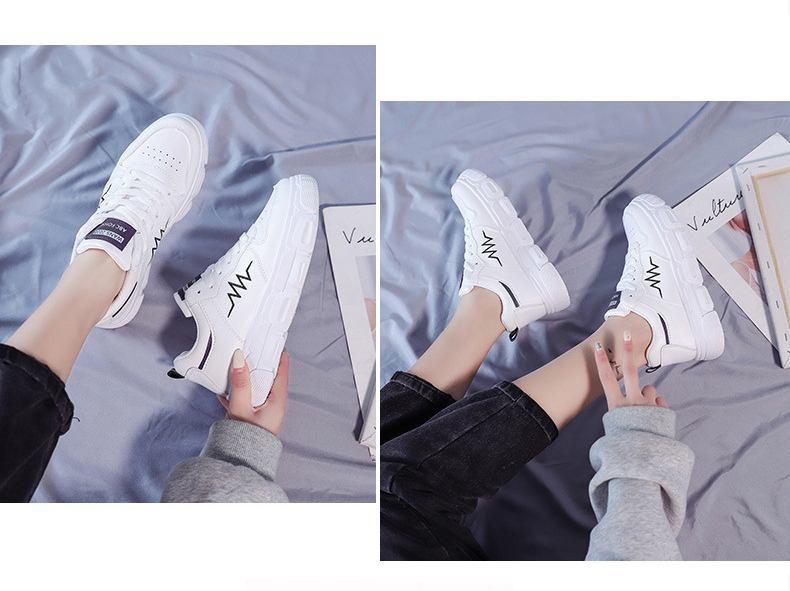 レディーススリッポン 厚底ダット運動靴 軽量通気性 夜光ラベル付き