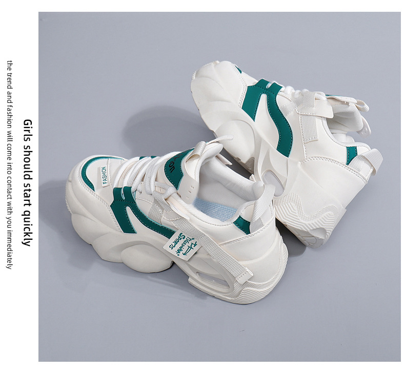 レディーススリッポン 二〇二四年新作 女性用厚底運動靴 紐付き美脚効果