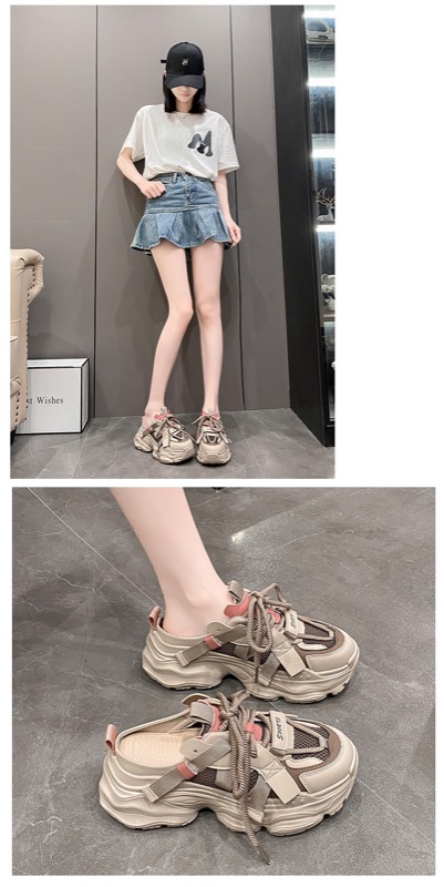 レディーススリッポン 厚底スニーカー レディース 小柄さんに メッシュ運動靴