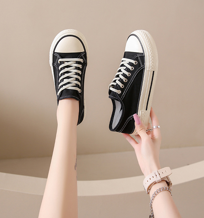 レディーススリッポン 厚底軽量カジュアル美脚キャンバススニーカー
