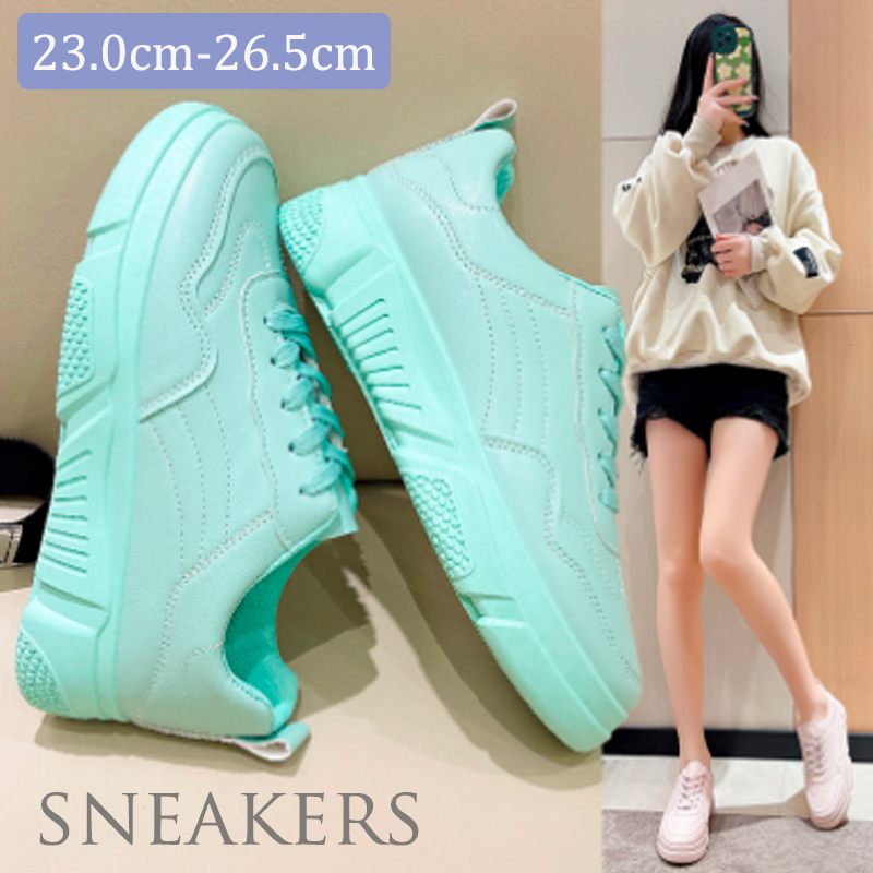 レディーススリッポン 厚底スニーカー レディース 通気性 滑り止め 弾力ソール 紐靴