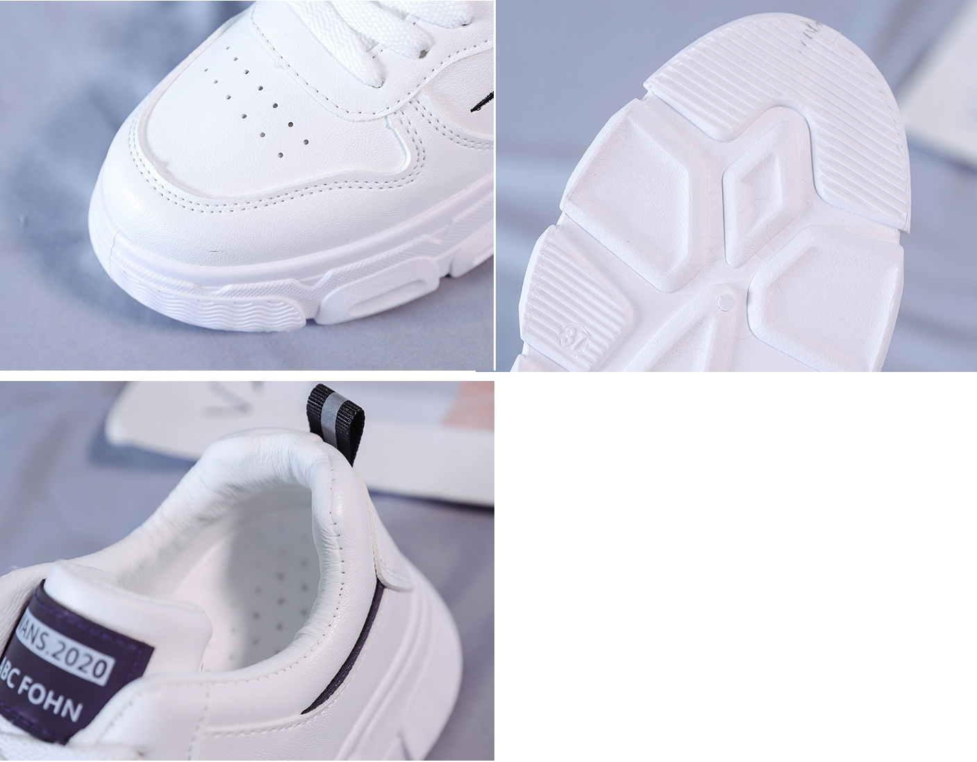 レディーススリッポン 厚底ダット運動靴 軽量通気性 夜光ラベル付き