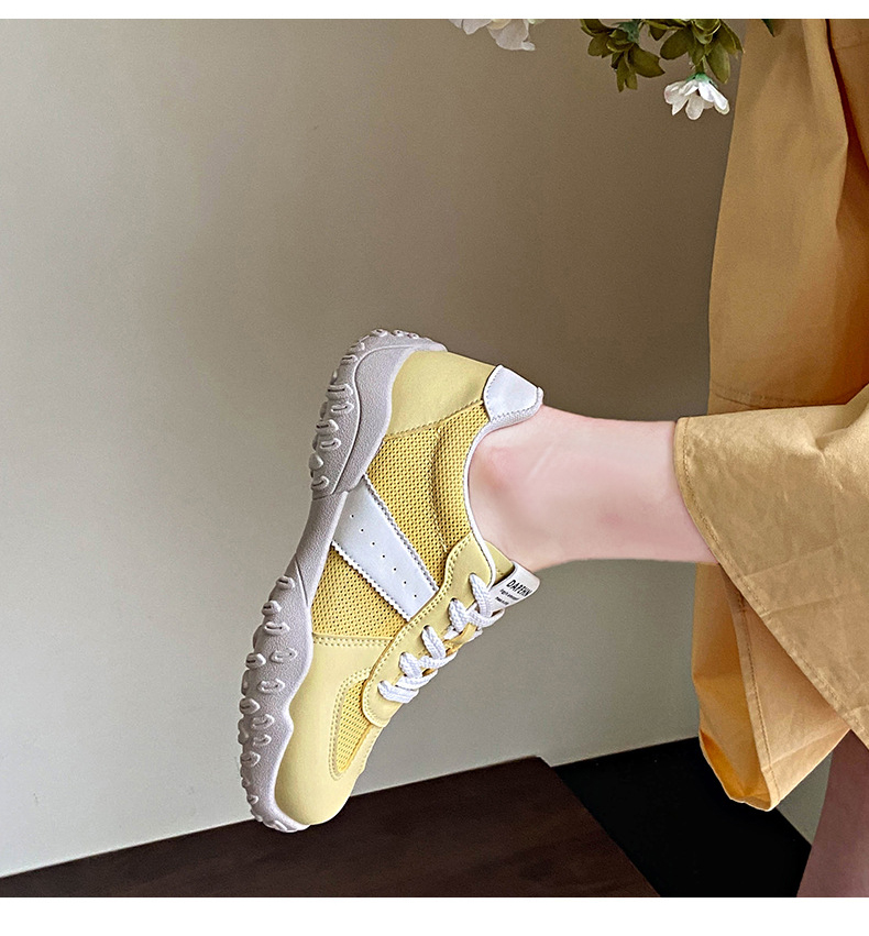 レディーススリッポン 女性用厚底運動靴 通気性抜群網目素材 美脚効果五センチ