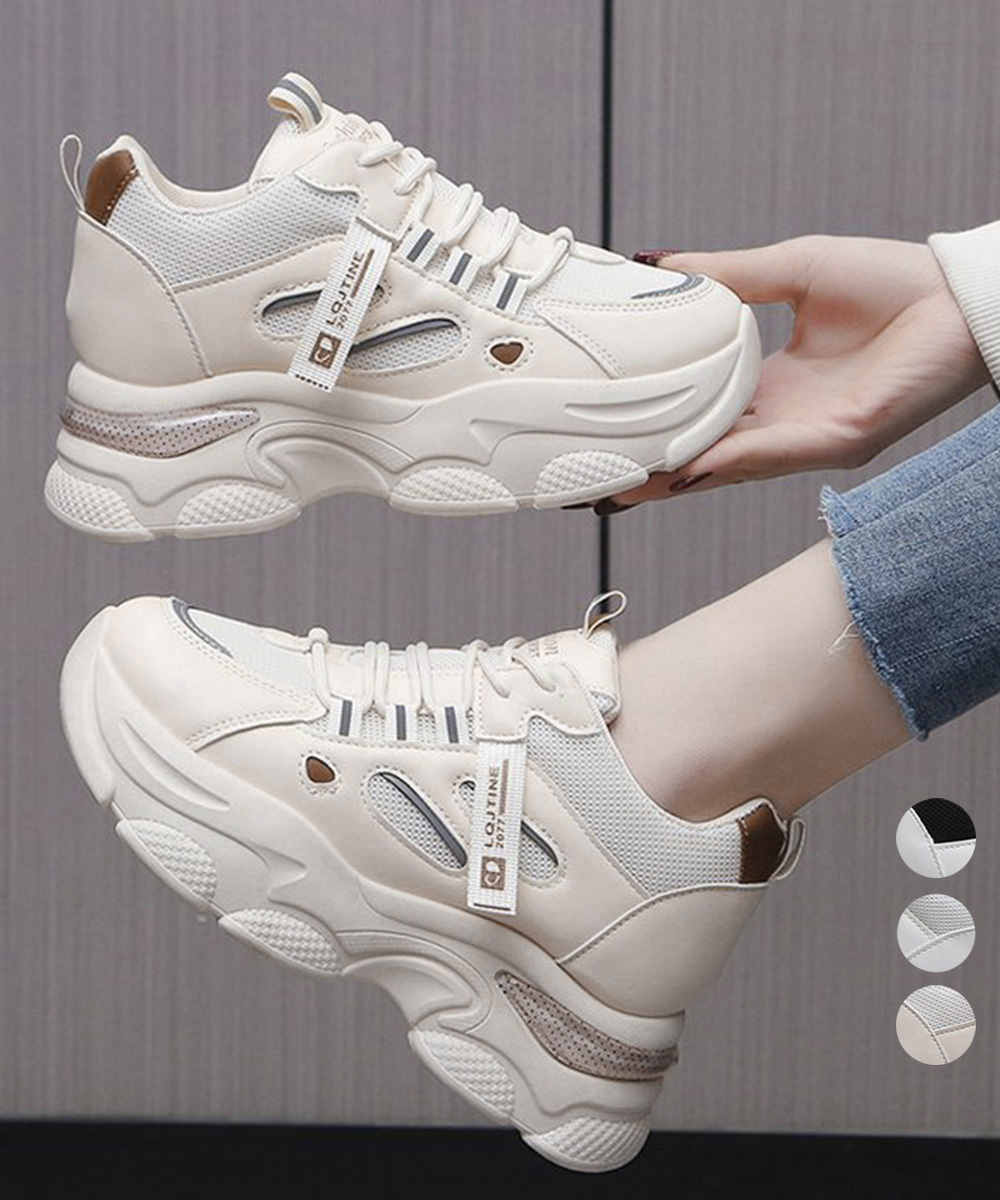 レディーススリッポン 厚底スニーカー 紐なしタイプ 韓国風 歩きやすい