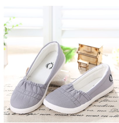 レディーススリッポン 幅広ゴムデザイン軽量レディーススリッポン