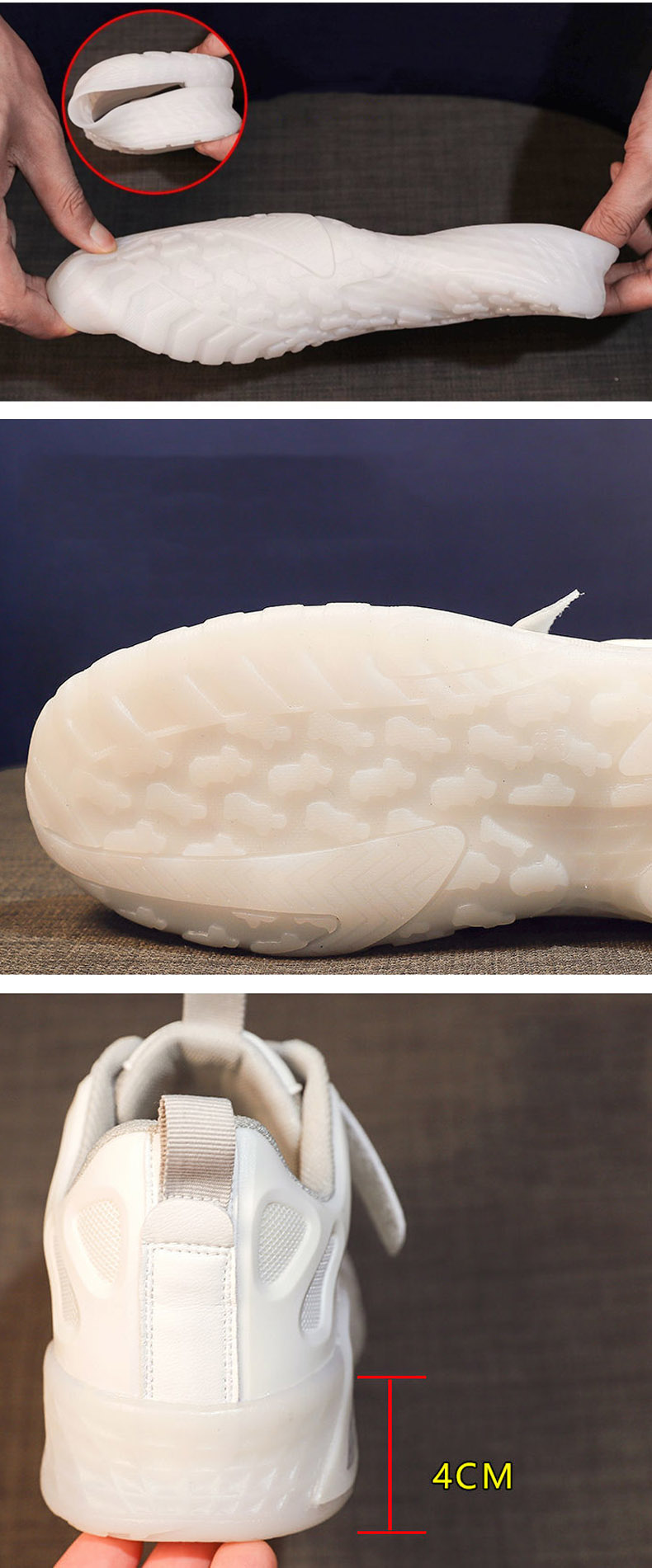 レディーススリッポン 厚底メッシュスニーカー レディース 美脚効果 柔らか素材 日常履き