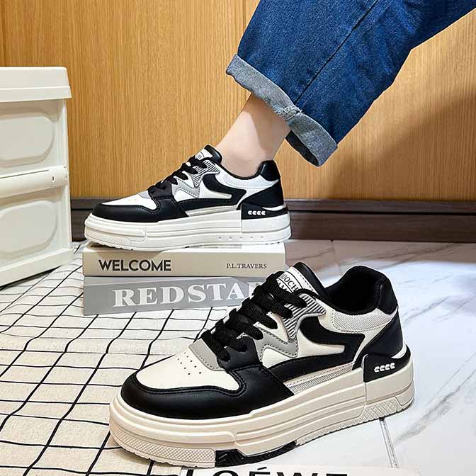 レディーススリッポン 女性用厚底白色運動靴通気性抜群スタイルアップシューズ