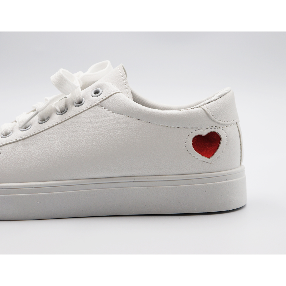レディーススリッポン 厚底スニーカー レディース ハート柄 レースアップ 履きやすい