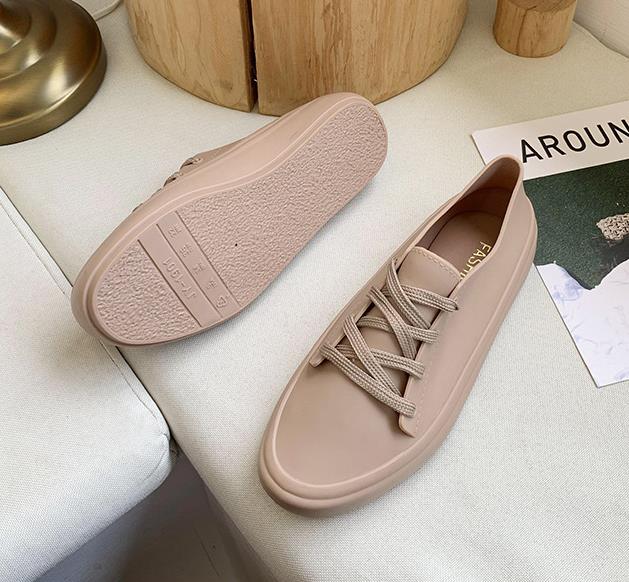 防水レディーススリッポン 滑りにくい晴雨兼用雨靴