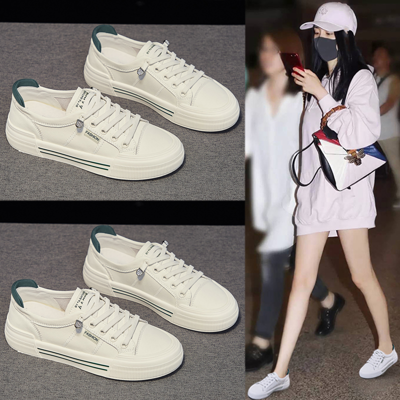 レディーススリッポン 厚底プラットフォーム紐付きカジュアルスニーカー