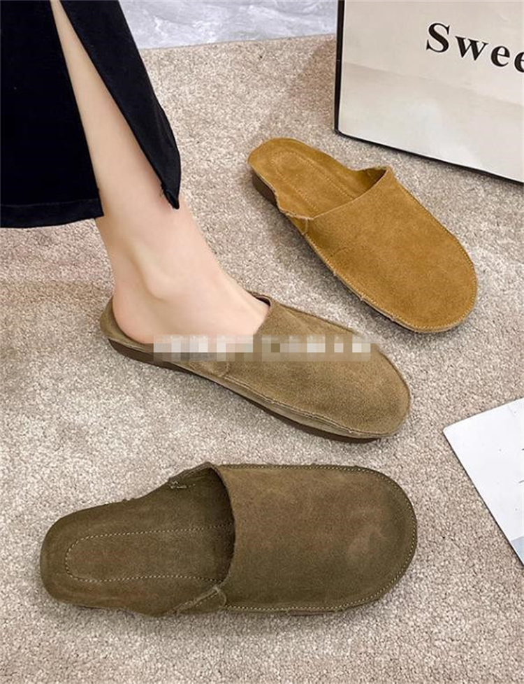 レディーススリッポン 幅広設計 平底スリッパ 夏用涼しげパンプス 歩きやすい靴