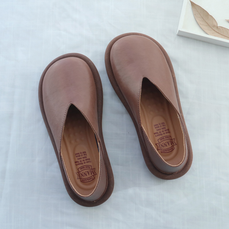 レディーススリッポン 本革仕様ゆったり設計レディーススリッポン