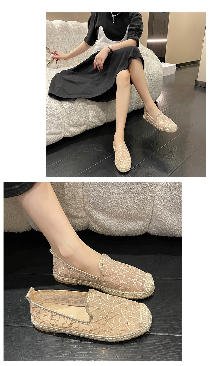 レディーススリッポン 幅広透け感軽量シースルー靴レディース歩きやすい平底靴