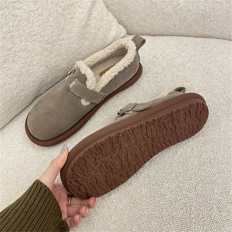 レディーススリッポン 幅広対応 裏起毛ふわふわ保温綿靴 おしゃれ防寒靴