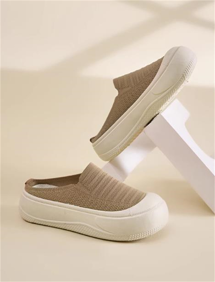 レディーススリッポン 2025新作 厚底スリッポン 軽量通気性 夏用サンダル