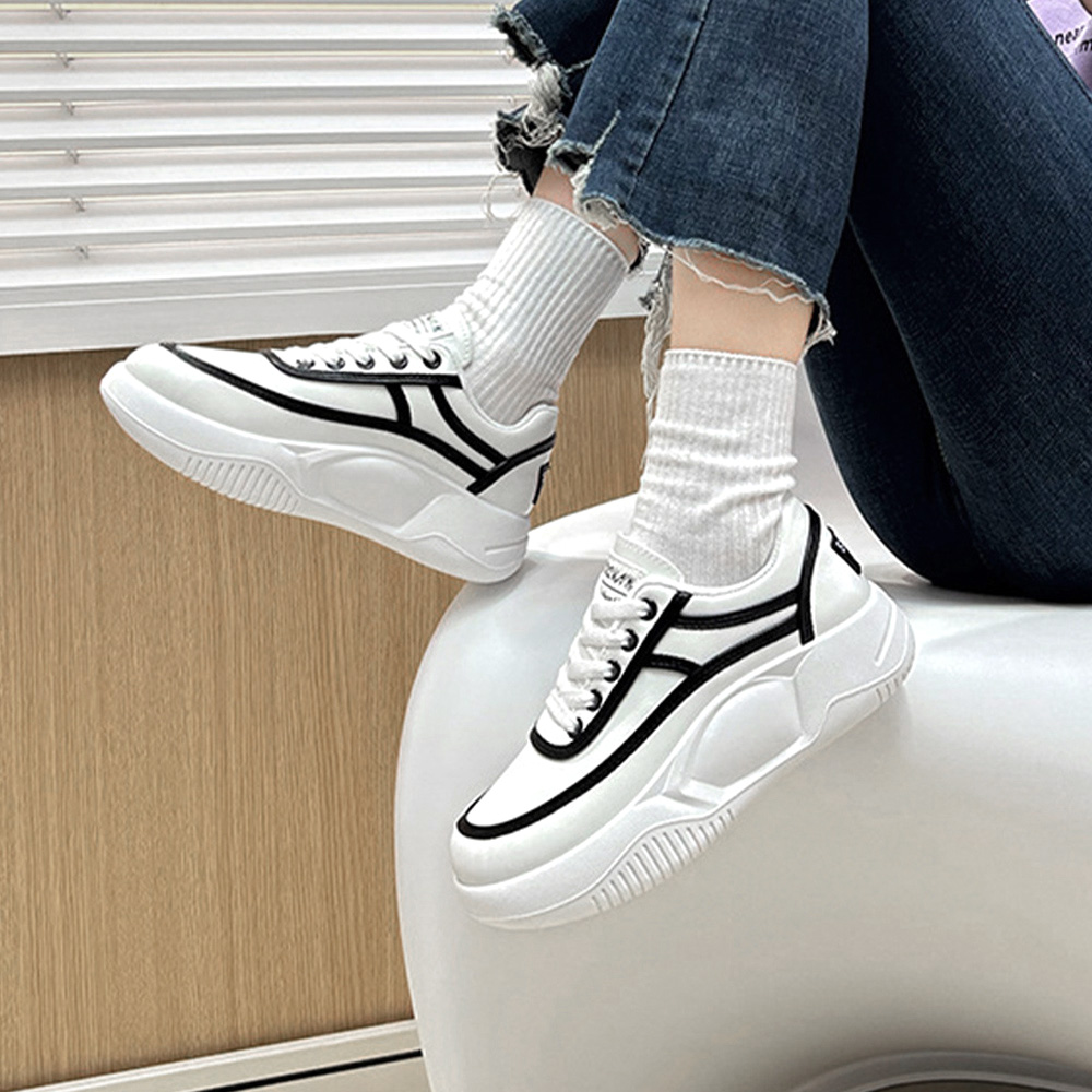 レディーススリッポン 厚底スニーカー レディース 疲れない韓国風白靴