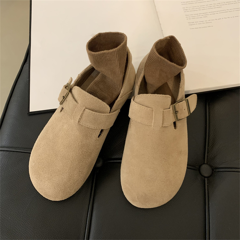 レディーススリッポン 軽量おしゃれ幅広ベルトスリッポン女性用靴