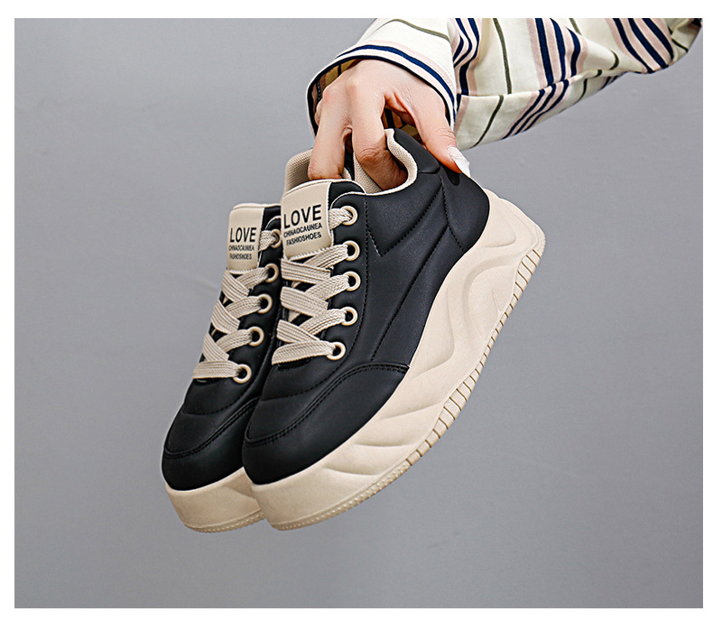 レディーススリッポン レディース厚底スニーカー 弾力ソール スタイルアップ 4センチ