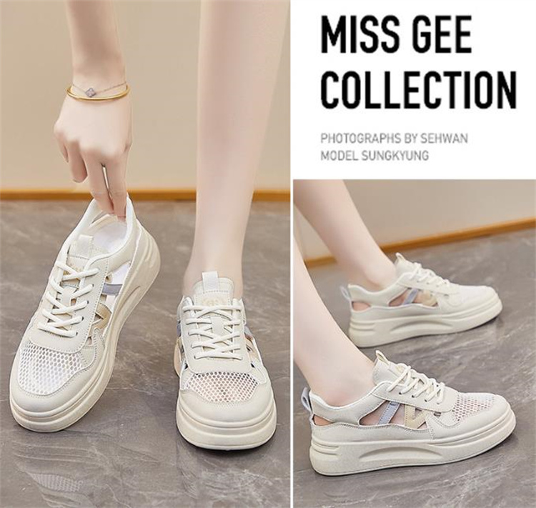 レディーススリッポン 学生向け厚底メッシュスニーカー 通気性抜群カジュアルシューズ