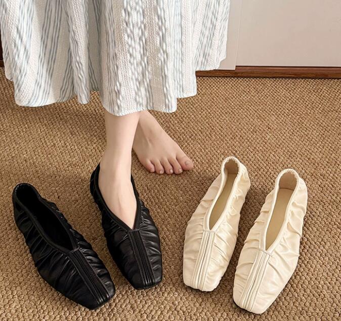 レディーススリッポン レディース スクエアトゥ フラット スリッポン